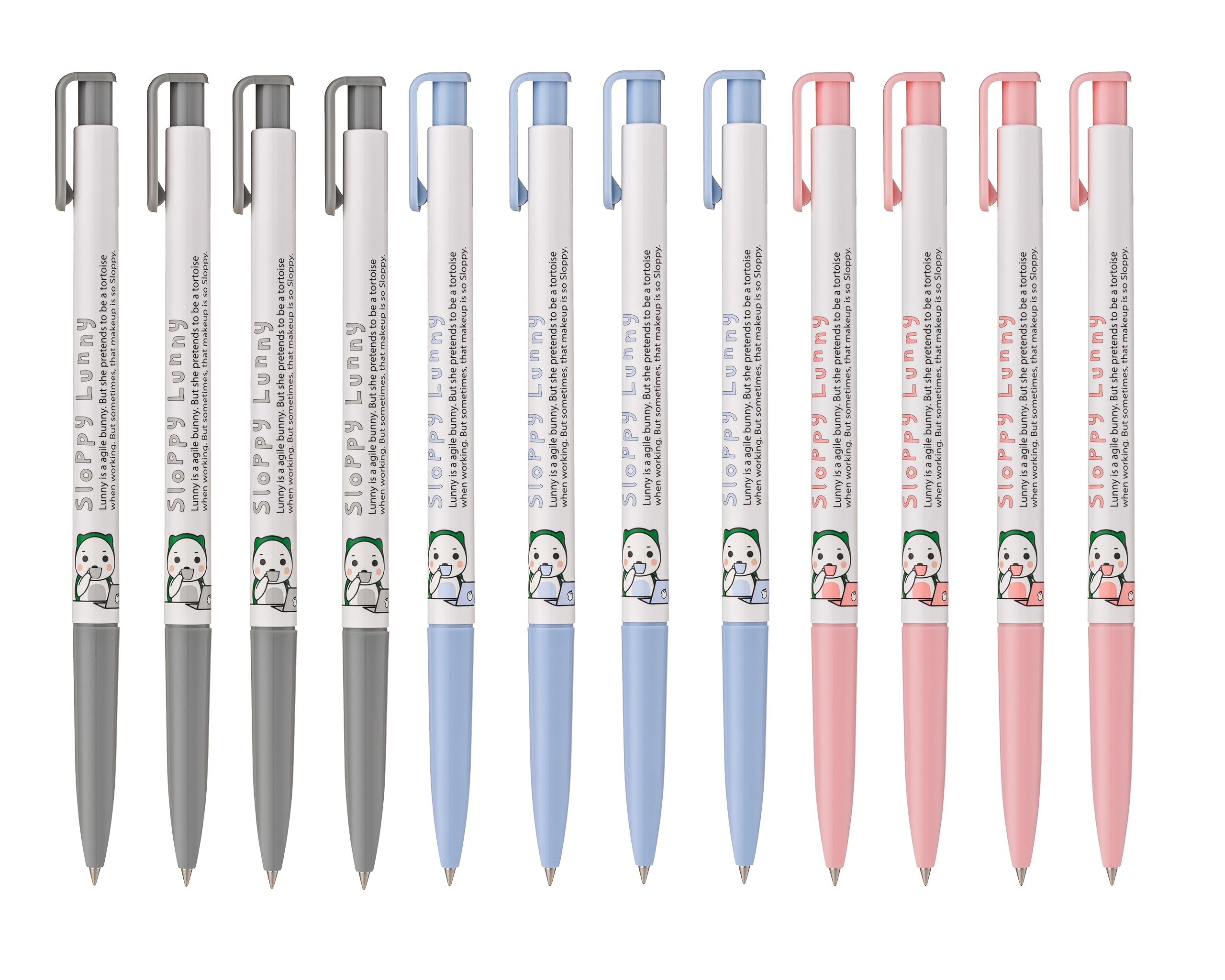 Amazon.com : Xeno Sloppy Lunny 0.5mm Slim Ball Point Pen Dozen Box